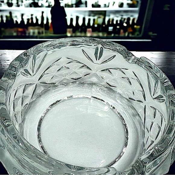 Lead Crystal Ashtray l Home, Bar, Den Accessory l Custom HTF Rare l New no box - Picture 1 of 9